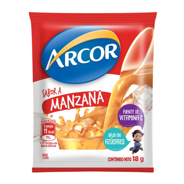 Jugo En Polvo Arcor Sabor Manzana 18g