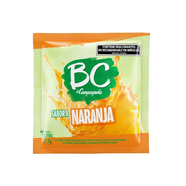 Jugo En Polvo Bc Sabor Naranja 18g