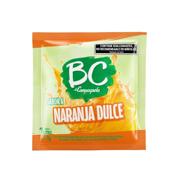 Jugo En Polvo Bc Sabor Naranja Dulce 18g
