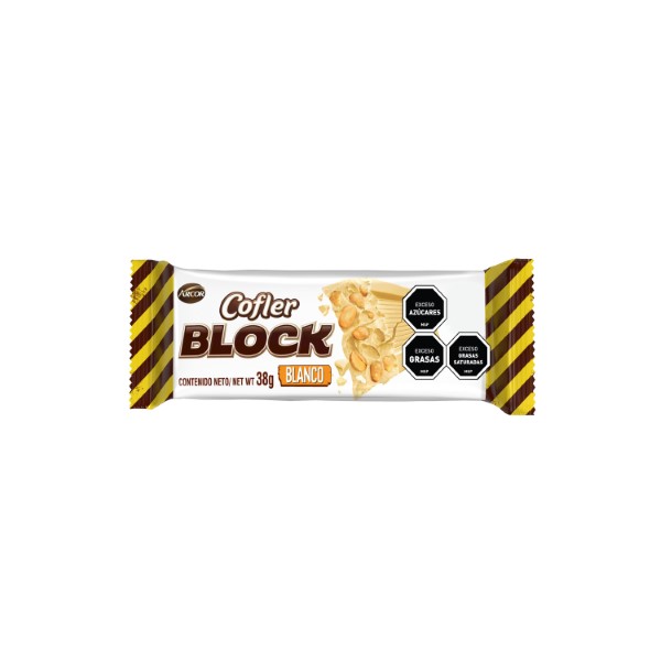 Tableta Cofler Block Chocolate Blanco 38g