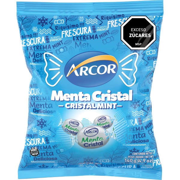 Caramelos Arcor Menta Cristal 140g