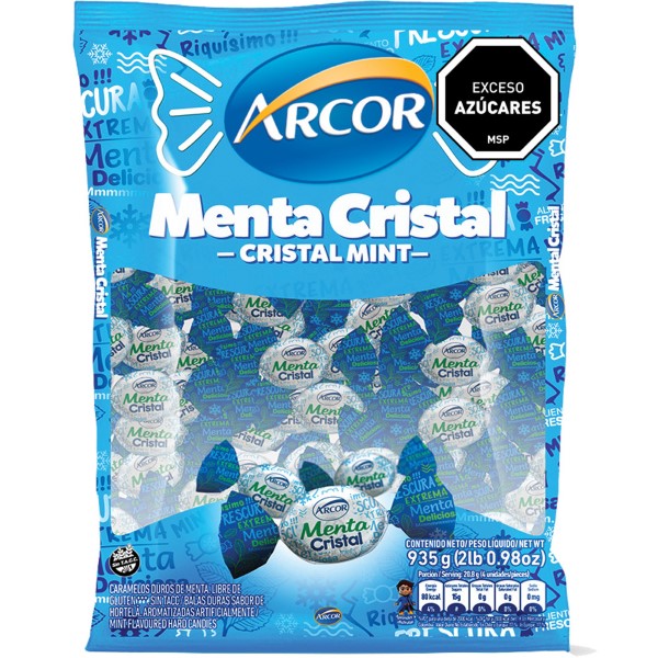 Caramelos Arcor Menta Cristal 810g