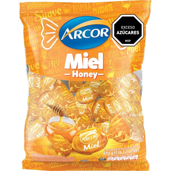 Caramelos Rellenos Arcor Miel 675g