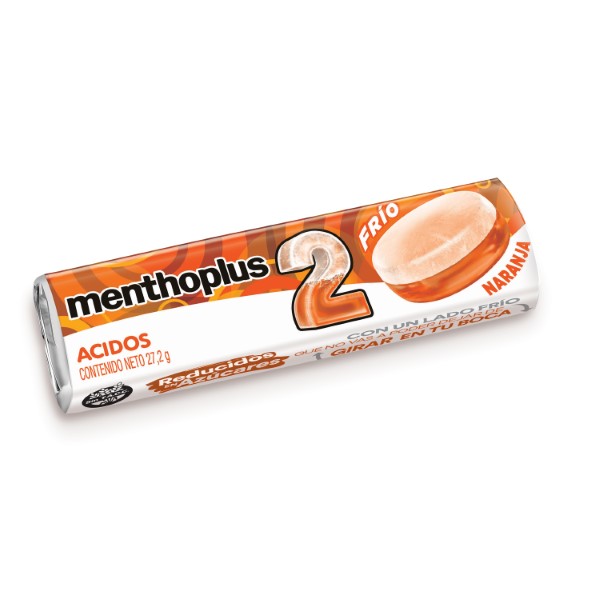Caramelos Menthoplus 2 Naranja 27,2g