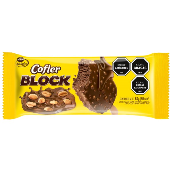 Helado Cofler Block Con Mani 63g