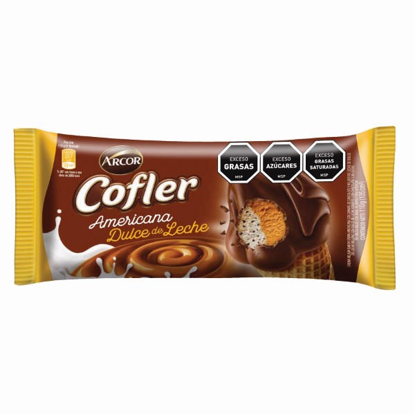 Helado Cono Cofler Duo Americana Dulce De Leche 135cc