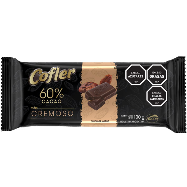 Tabletas Cofler 60% Cacao Cremoso 100g