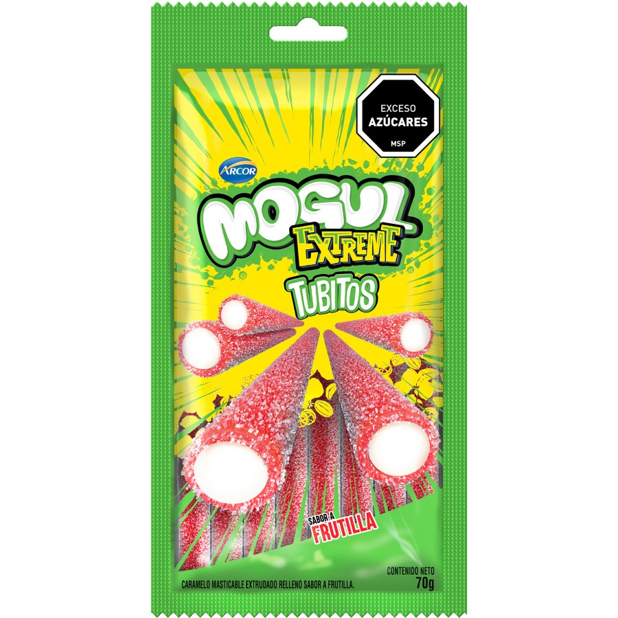 Mogul Extreme Tubitos Frutilla 70g