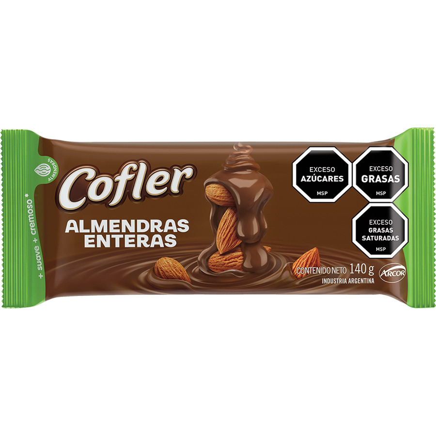 Tabletas Cofler Chocolate Con Leche Y Almendras 140g