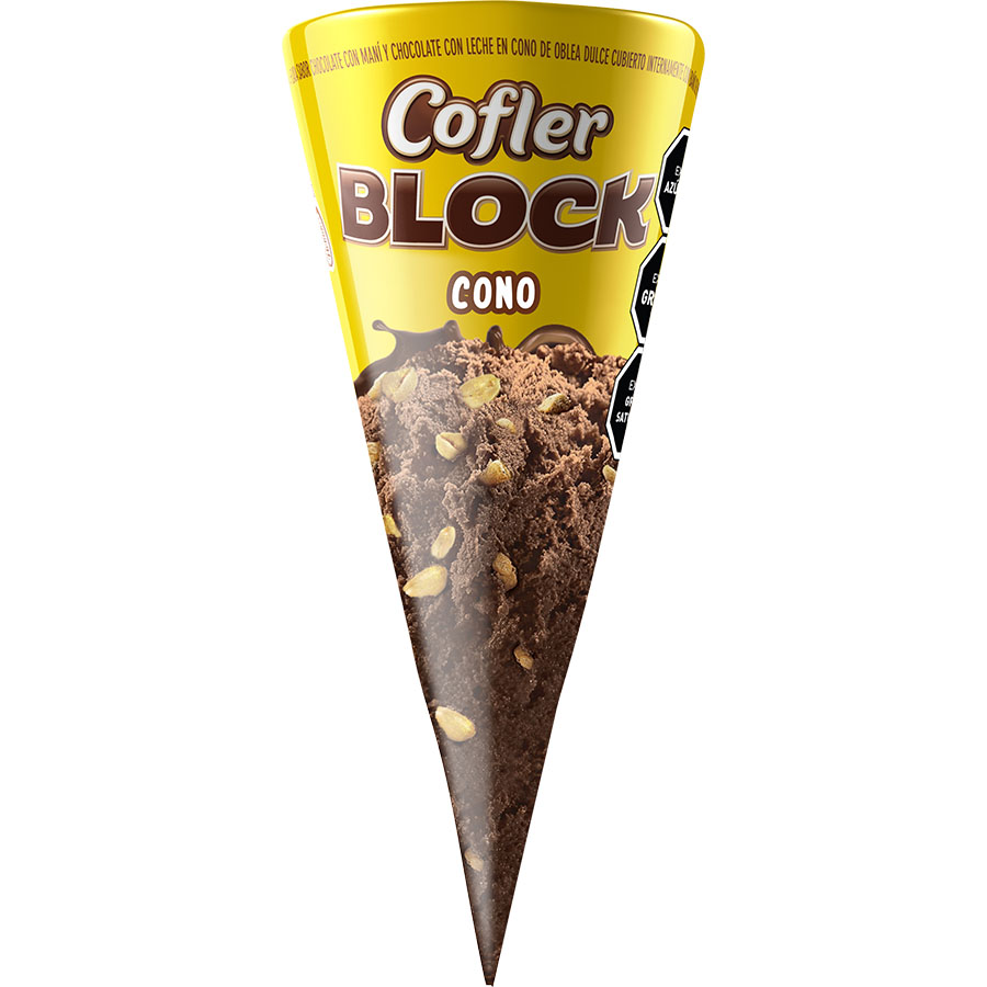 Helado Cono Cofler Block Con Mani 95g